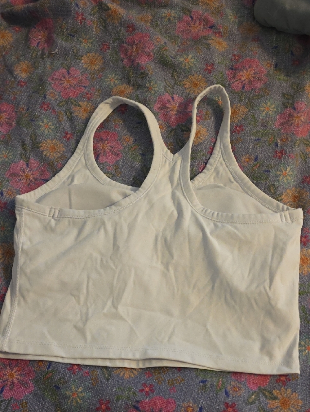 Amazon White Racerback Crop Top - Picture 2 of 3